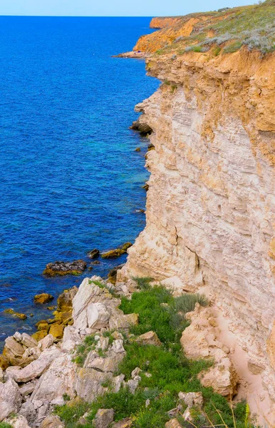 Een Onneembare Steile Rotsachtige Kust Het Oosten Van Krim — Stockfoto