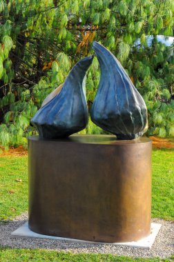 NEW JERSEY, ABD - 09 ARALIK 2011: New Jersey 'deki bir parkta Rapana' ya benzeyen iki midyenin kurulumu