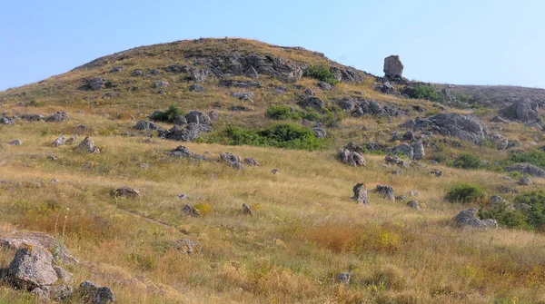 Rocky Landscape Kazantip Steppe Landscape Eastern Crimea — Stock Photo, Image