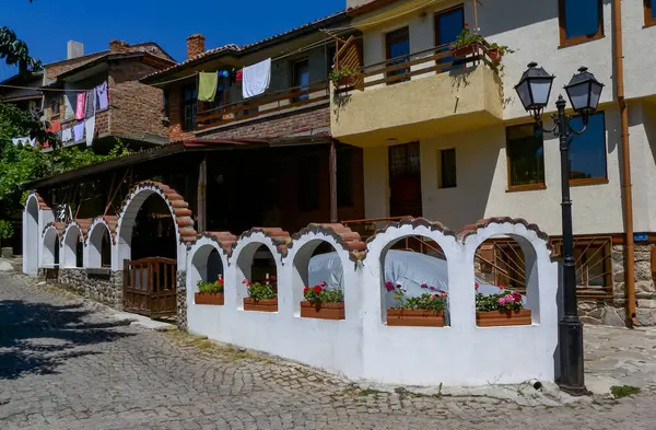 Bulharsko Sozopol Srpna 2014 Starý Dům Původním Exteriérem Útesu Poblíž — Stock fotografie