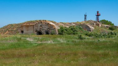 BEREZAN, UKRAINE - HAZİRAN 01, 2019: Berezan Adası, Ukrayna 'daki Özerk İşaret ve Hedef Kalesi (1912)