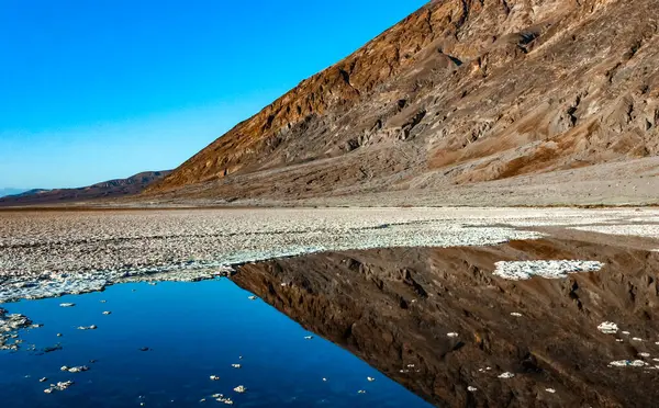 gypersaline dry lake in the Death Valley Salt Desert, Death Valley National Park, California