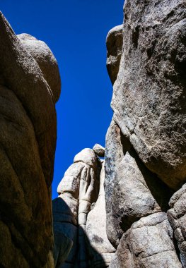 Joshua Tree Ulusal Parkı, Kaliforniya 'da çöl kayaları manzarası