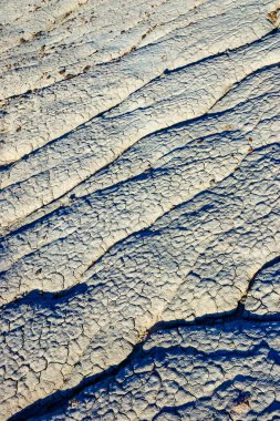 Petrified Forest Ulusal Parkı, Mavi Mesa, AZ 'deki eşsiz mavi renkli çorak arazilerin çamur dağları, zazytymi dereleri.