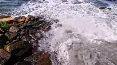 Khadzhibey Estuary, eski tedavi tesislerinden kötü temizlenmiş kirli su.