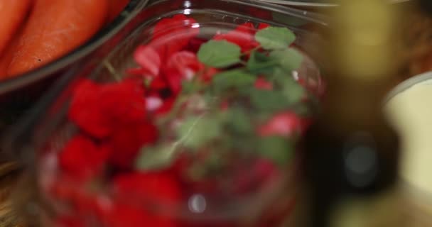 Décor Fleurs Microgreens Pour Décorer Décorer Des Plats Exquis Dans — Video
