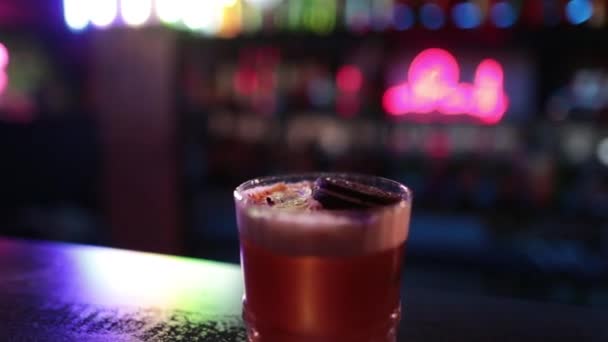 Des Boissons Prêtes Être Consommées Sont Disponibles Bar Préparation Cocktails — Video