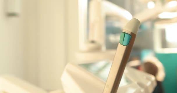 Стоматологічне Обладнання Процесі Установки Неповний Стоматологічний Стілець Обладнання Процесі Установки — стокове відео