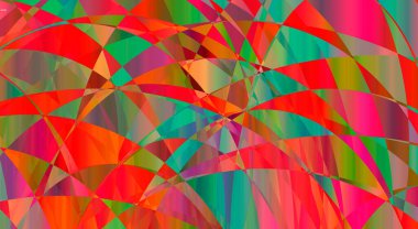 Arlekino 'da. Soyut Koyu Parlak Çok Renkli Arkaplan. Geometrik şekiller ve grunge bg. Sirk posterleri, festivaller, gösteri, parti, karnaval, cazibe. Neşeli Noel bg 'si.