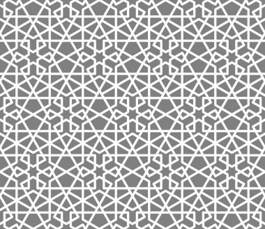 Kusursuz geometrik desen. Arkaplan vektör çizimi. Kusursuz giriş şekli. Geleneksel İslami Tasarım. Cami dekorasyonu. Kusursuz geometrik desen. Fas 'ta kusursuz vektör deseni.