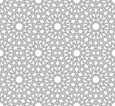 Kusursuz geometrik desen. Girih-5. Arkaplan vektör çizimi. Kusursuz giriş şekli. Geleneksel İslami Tasarım. Cami dekorasyonu. Fas 'ta kusursuz vektör deseni.