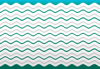 Deniz. Okyanus. Denizci dürtüleri. Tarzlı okyanus dalgalarıyla donatılmış bir arka plan. Vektör bg. Soyut renkli arkaplan.