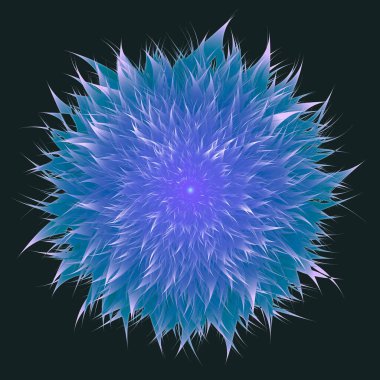 İzole edilmiş kasımpatı çiçeği. İzole edilmiş lonca çiçeği. Harika bir çiçek. Mandala. Floresan çiçekleri. Neon işareti. Işıldayan neon. Vektör Mandala izole edildi. Vektör illüstrasyonu.