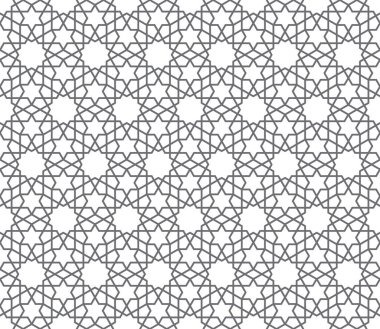 Kusursuz giriş şekli. Geleneksel İslami Tasarım. Cami dekorasyonu. Kusursuz geometrik desen. Kusursuz İslami şablon. Arkaplan vektör çizimi. Fas 'ta kusursuz vektör deseni.