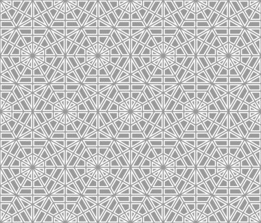 Kusursuz giriş şekli. Geleneksel İslami Tasarım. Cami dekorasyonu. Kusursuz geometrik desen. Kusursuz İslami şablon. Arkaplan vektör çizimi. Fas 'ta kusursuz vektör deseni.