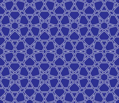 Kusursuz giriş şekli. Geleneksel İslami Tasarım. Cami dekorasyonu. Kusursuz geometrik desen. Kusursuz İslami şablon. Arkaplan vektör çizimi. Fas 'ta kusursuz vektör deseni.