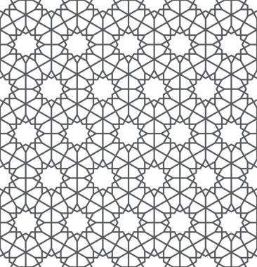 Kusursuz giriş şekli. Geleneksel İslami Tasarım. Cami dekorasyonu. Kusursuz geometrik desen. Kusursuz İslami şablon. Arkaplan vektör çizimi. Fas 'ta kusursuz vektör deseni.