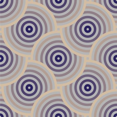 Kusursuz geometrik desen. Daireler çizerek. Halkaların şekli. Girih pürüzsüz desen. Vektör dekoratif desen. Fas Geleneksel İslami Tasarımı. Cami dekorasyonu. Soyut arkaplan.