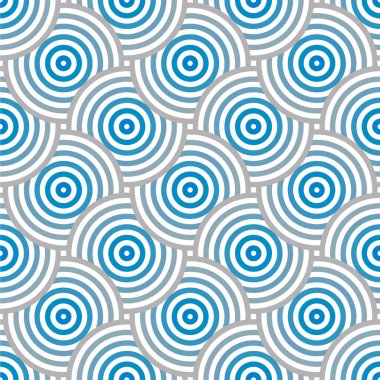 Kusursuz geometrik desen. Daireler çizerek. Halkaların şekli. Girih pürüzsüz desen. Vektör dekoratif desen. Fas Geleneksel İslami Tasarımı. Cami dekorasyonu. Soyut arkaplan.