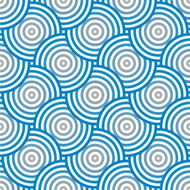 Kusursuz geometrik desen. Daireler çizerek. Halkaların şekli. Girih pürüzsüz desen. Vektör dekoratif desen. Fas Geleneksel İslami Tasarımı. Cami dekorasyonu. Soyut arkaplan.