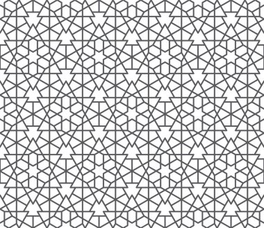 Kusursuz giriş şekli. Geleneksel İslami Tasarım. Cami dekorasyonu. Kusursuz geometrik desen. Kusursuz İslami şablon. Arkaplan vektör çizimi. Fas 'ta kusursuz vektör deseni.