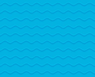 Deniz. Okyanus. Paketleme, kumaşlar, duvar kağıtları ve iç mekan için şekillendirilmiş okyanus dalgaları olan kusursuz bir desen. Şekillendirilmiş okyanus dalgaları ile soyut desen. Tarzlı okyanus dalgalarıyla donatılmış bir arka plan. Vektör bg.