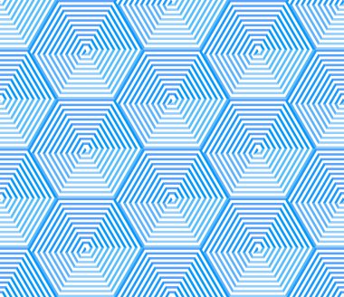 Kusursuz geometrik desen. Vektör kusursuz desen. Modern stil dokusu. Geometrik arka plan tekrarlanıyor. Çizgili yüzeyli kareler. Çizgili yüzeyli altıgenler.
