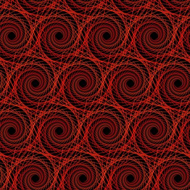 Renkli fraktal eğrilerin kusursuz deseni. Kusursuz fraktal desen. Fraktalların geçmişi. Guilloche kusursuz desen.