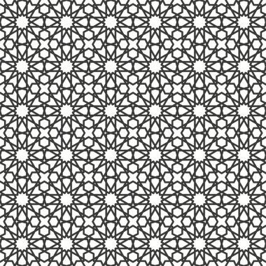 Kusursuz giriş şekli. Geleneksel İslami Tasarım. Cami dekorasyonu. Kusursuz geometrik desen. Kusursuz İslami şablon. Arkaplan vektör çizimi. Fas 'ta kusursuz vektör deseni.