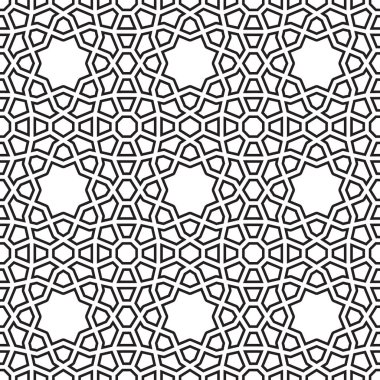Kusursuz giriş şekli. Geleneksel İslami Tasarım. Cami dekorasyonu. Kusursuz geometrik desen. Kusursuz İslami şablon. Arkaplan vektör çizimi. Fas 'ta kusursuz vektör deseni.