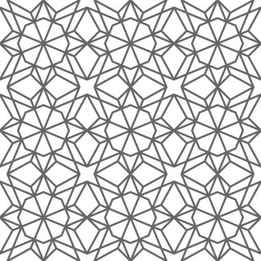 Kusursuz giriş şekli. Geleneksel İslami Tasarım. Cami dekorasyonu. Kusursuz geometrik desen. Kusursuz İslami şablon. Arkaplan vektör çizimi. Fas 'ta kusursuz vektör deseni.