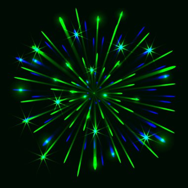 İzole havai fişekler. Divali festivali. Yeni yıl selamı. 4 Temmuz Selamlaması. Parlak efektler. Parlak elementler ve bg için yıldızlar. Tatil havai fişeği.