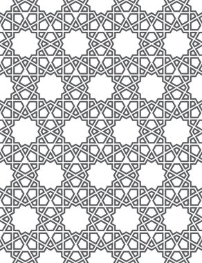 Kusursuz giriş şekli. Geleneksel İslami Tasarım. Cami dekorasyonu. Kusursuz geometrik desen. Kusursuz İslami şablon. Arkaplan çizimi. Fas 'ın kusursuz deseni.