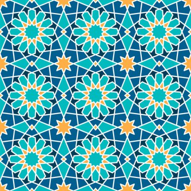 Kusursuz giriş şekli. Geleneksel İslami Tasarım. Cami dekorasyonu. Kusursuz geometrik desen. Kusursuz İslami şablon. Arkaplan çizimi. Fas 'ın kusursuz deseni.