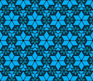 Kusursuz vektör geometrik desen. Kusursuz giriş vektör deseni. Geleneksel İslami Tasarım. Örülmüş, pürüzsüz bir İslami kalıp. Cami dekorasyonu. Fas 'ın kusursuz deseni.