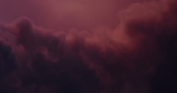 Wolken Der Atmosphäre Der Venus Seewolken Verhüllten Die Untergehende Terrakottafarbe — Stockvideo