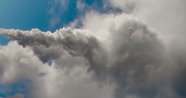 Jetstream热蒸汽 垂直录像 一股巨大的白蒸气升上天空 — 图库视频影像