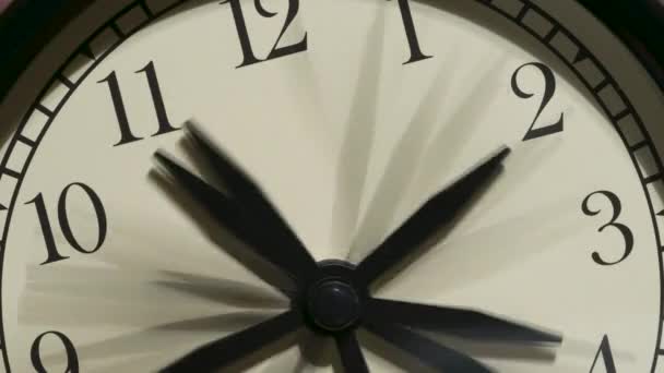 Flujo Infinito Tiempo Tiempo Pasa Bucle Gran Número Agujas Hora — Vídeo de stock