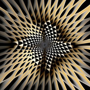 Modern tarzda bir fraktal mandalanın renkli çizimi