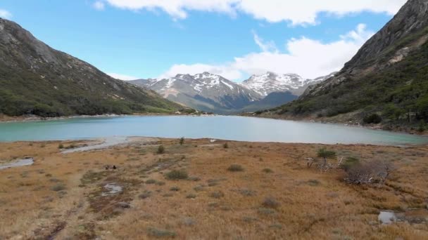 Florestas Ushuaia Com Vista Para Laguna Esmeralda Patagônia — Vídeo de Stock