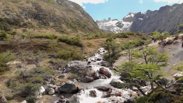 Rio Laguna Esmeralda Temporada Verão Ushuaia Tierra Del Fuego Patagônia — Vídeo de Stock