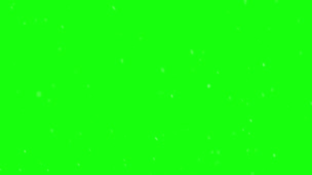 Azt Havazik Zöld Képernyőn Téli Karácsonyi Háttér Lassú Mozgás Könnyű — Stock videók