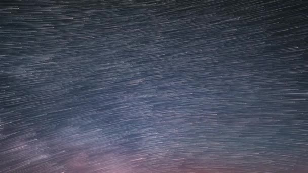 Эффект Кометы Звездные Следы Звёзд Звездном Ночном Небе Следами Галактик — стоковое видео