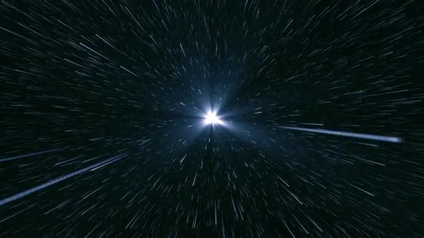 Подорож Через Простір Магічного Світла Глибокого Всесвіту Зоряних Слідів Руху — стокове відео
