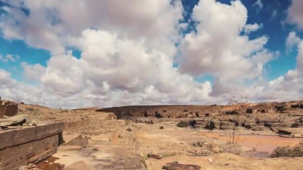 Time Lpase Clouds Sky Motion Fast Dry Desert Country Nature — Wideo stockowe