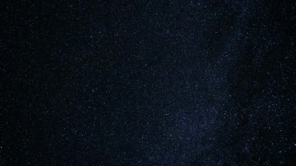 Timelapse Video Mörk Stjärnklar Natthimmel Med Blinkande Stjärnor Milky Sätt — Stockvideo