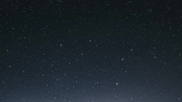 Stars Starry Night Sky Motion Fast Time Lapse Dark Blue — Video