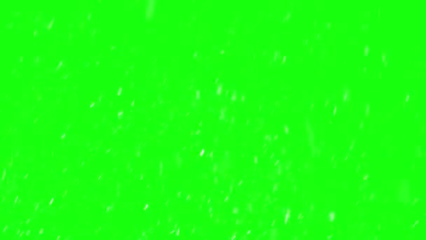Snow Snows Snowing Christmas Background Green Screen Cold Winter Season — Wideo stockowe