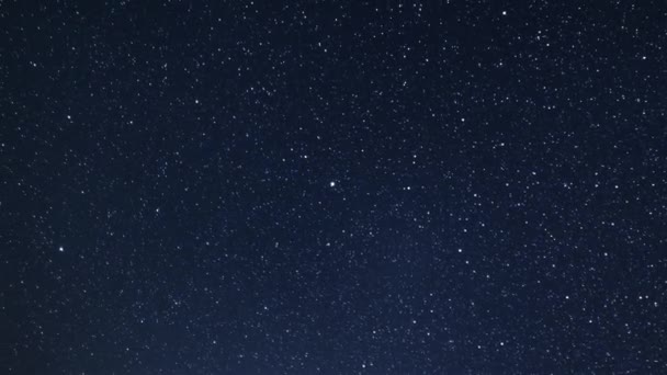 Blue Night Sky Astronomy Background Millions Stars Motion Dark Starry — стокове відео