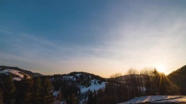 Day to night time lapse, From evening Sunset until nighty sky with milky way galaxy stars motion in beautiful mountains nature landscape, Astronomy Timelapse, Panorama, 